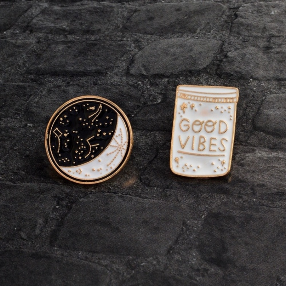 Zodiac Enamel Pins Buttons - Picture 2 of 5